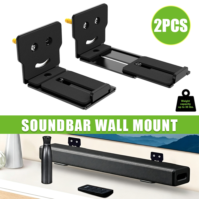 Soundbar Wall Mount Bracket Universal - 2PCS Soundbar Wall Mount Universal Sound