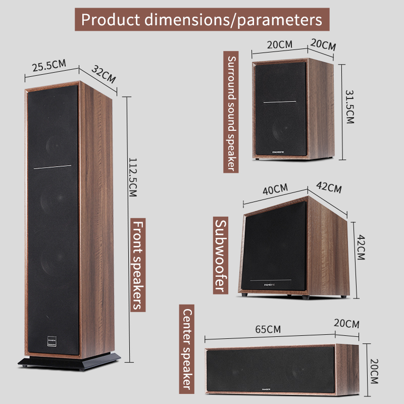 7.1 Tower Wooden Home Theater  - đánh giá và giá Home Theater System 7.1 Surround Sound