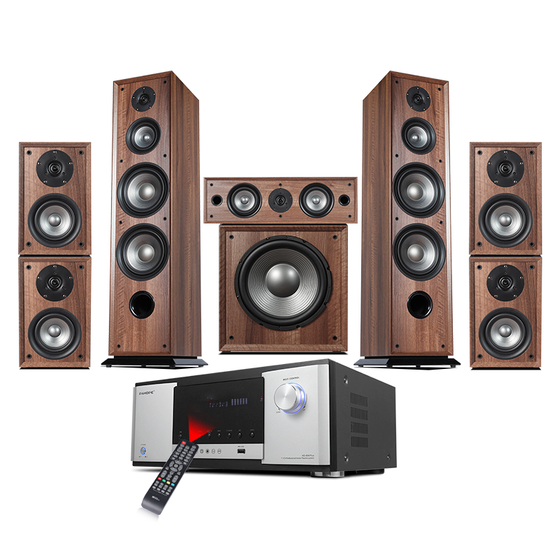 7.1 Tower Wooden Home Theater  - đánh giá và giá Home Theater System 7.1 Surround Sound