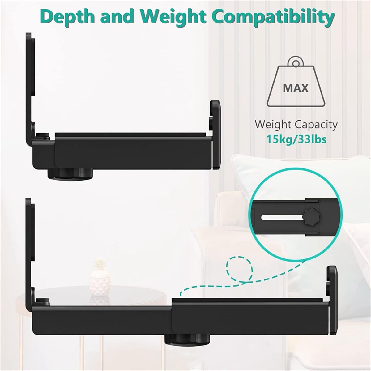 AT42 2PCS Universal Soundbar W - đánh giá và giá Soundbar Wall Mount Bracket Universal