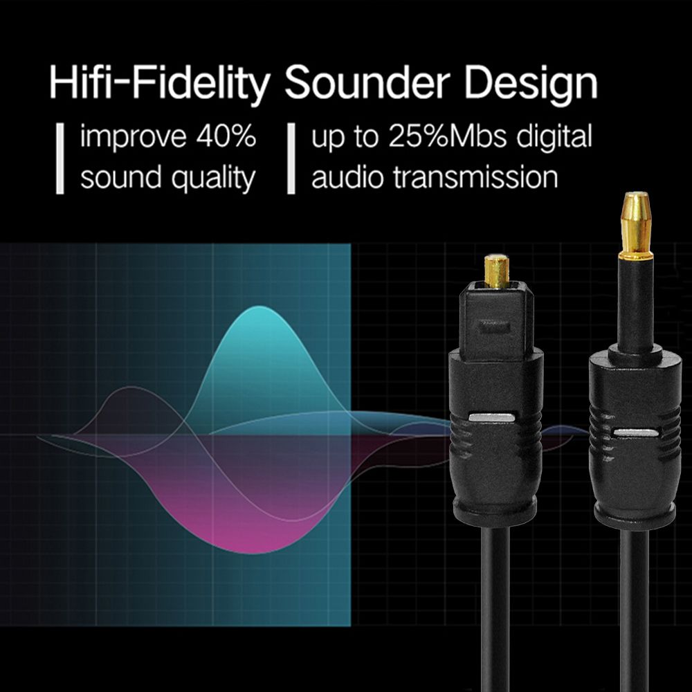 3.5mm Plug to Toslink Audio Ca - đánh giá và giá Optical Audio Cable Toslink Gold Plated