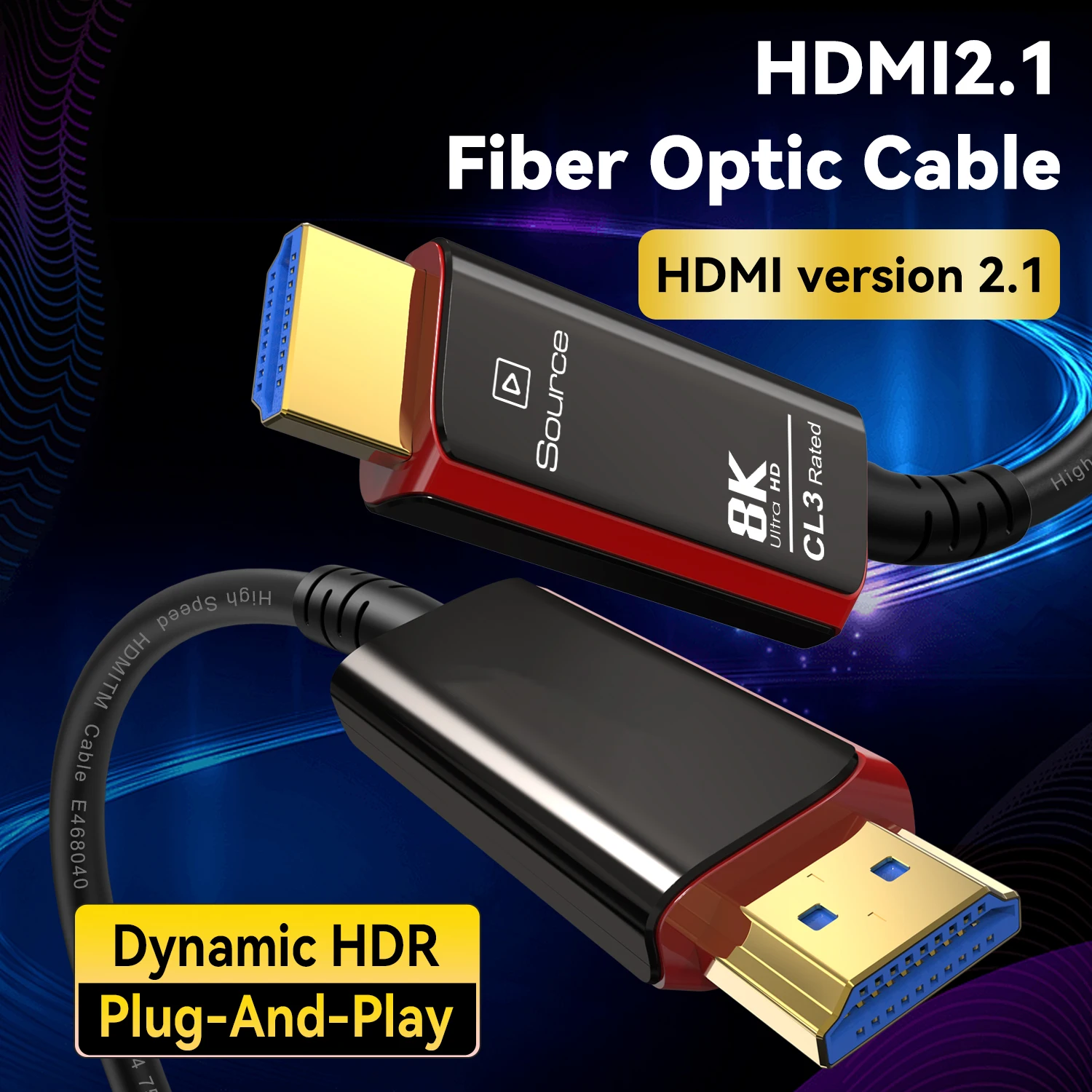 8K@60Hz 4K@120Hz HDMI 2.1 Fibe - đánh giá và giá Hdmi 2.1 Cable 8K 60Hz 48Gbps Earc