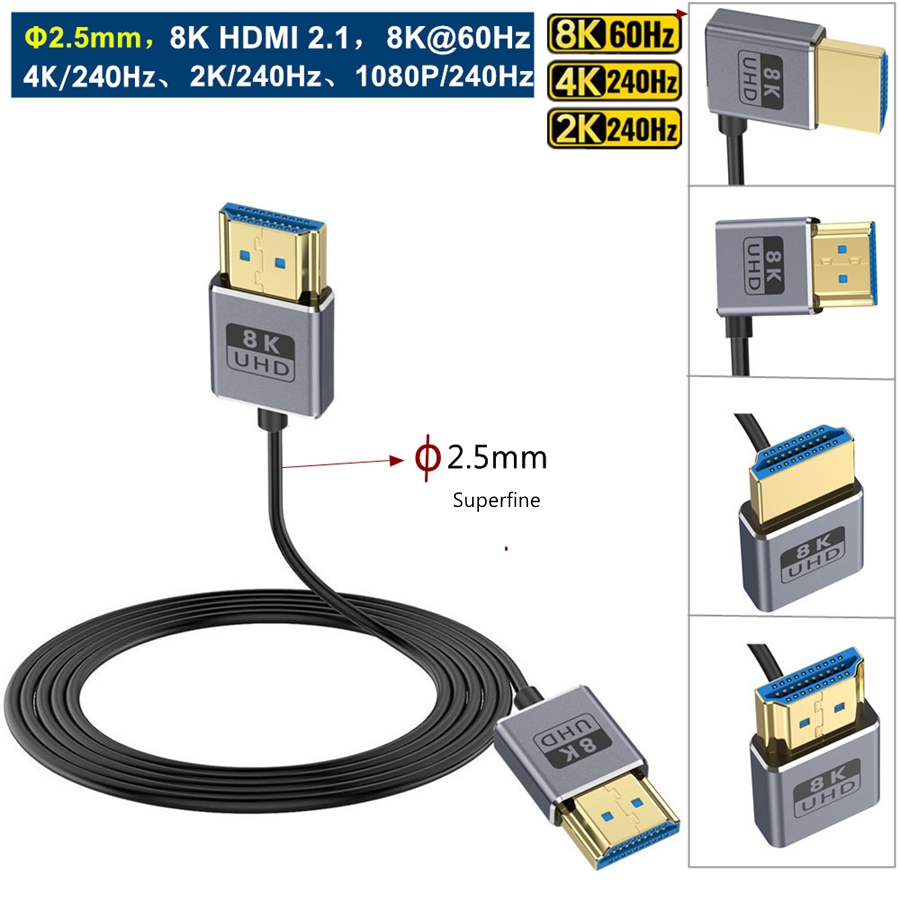 Coaxial HDMI 8K HDMI 2.1 Cable - đánh giá và giá Hdmi 2.1 Cable 8K 60Hz 48Gbps Earc