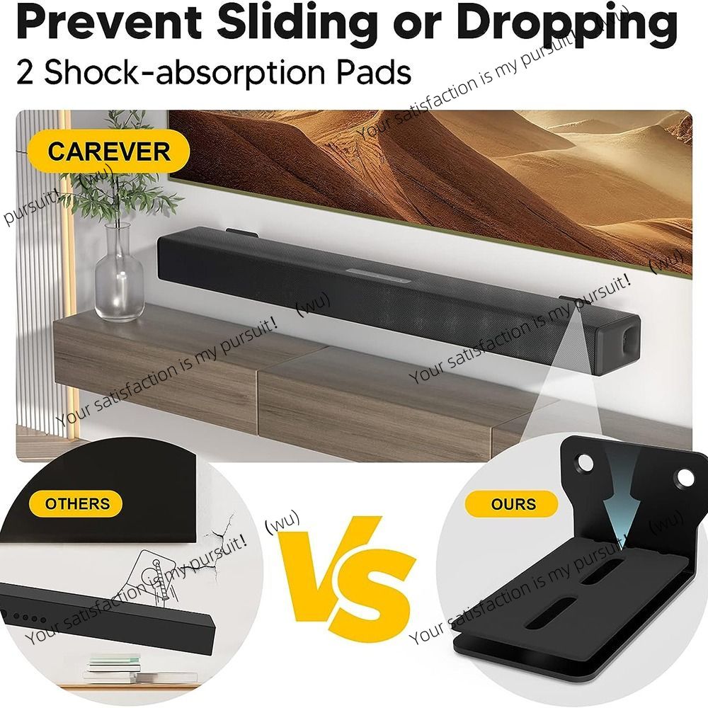 Easy to install anti-fall-off  - đánh giá và giá Soundbar Wall Mount Bracket Universal
