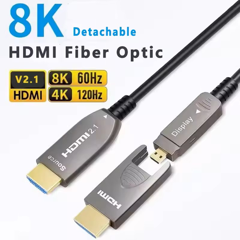 8K Detachable Optical Fiber HD - đánh giá và giá Hdmi 2.1 Cable 8K 60Hz 48Gbps Earc