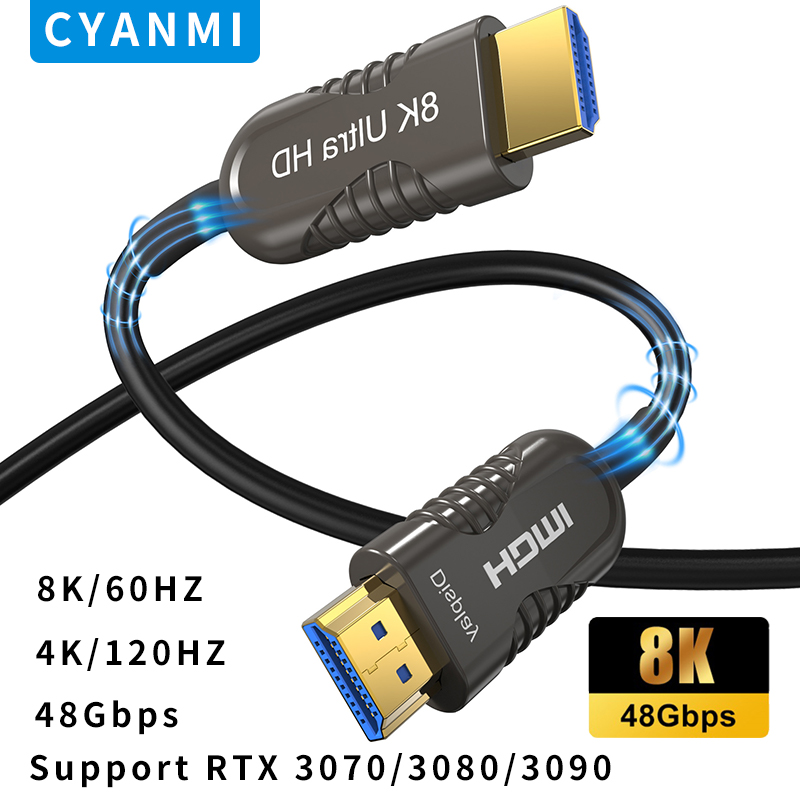 8K HDMI 2.1 Cable Optical Fibe - đánh giá và giá Hdmi 2.1 Cable 8K 60Hz 48Gbps Earc