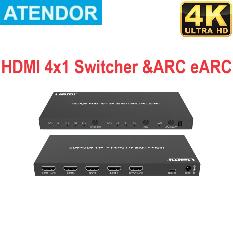 HDMI-compatible 2.0 Switch4x1  - đánh giá và giá Dolby Atmos Soundbar Hdmi Earc