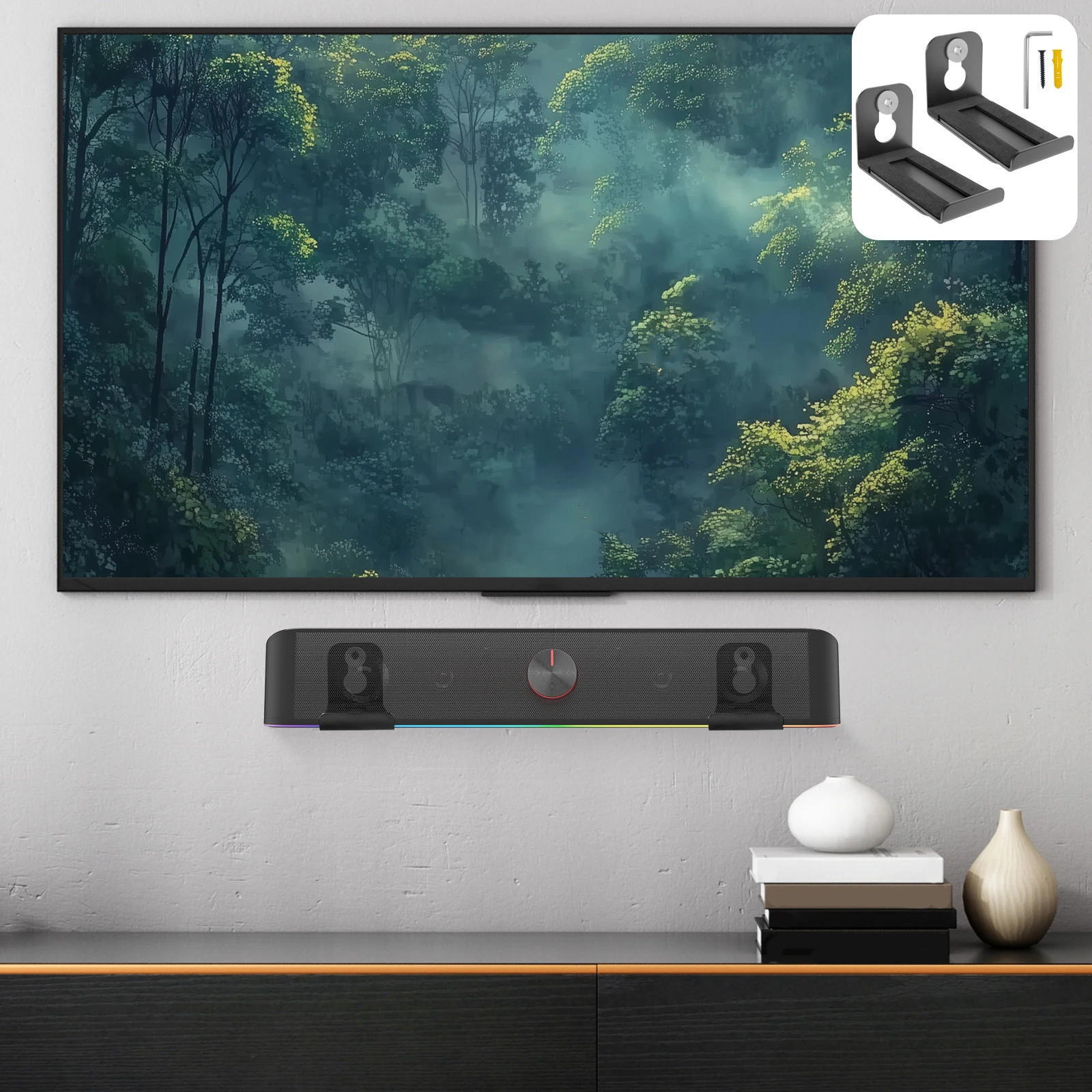 Sound Bar Mount Wall Bracket E - đánh giá và giá Soundbar Wall Mount Bracket Universal
