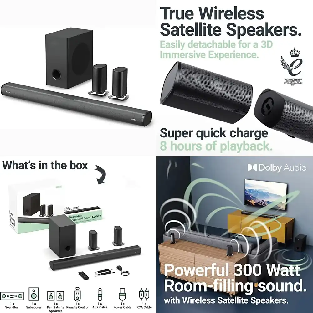 wireless speaker 5.1ch Detacha - đánh giá và giá Soundbar With Wireless Subwoofer 5.1Ch