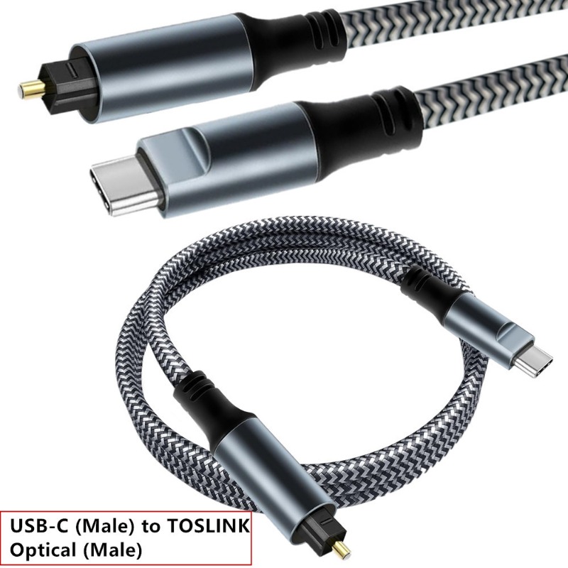 Braided USB C To Optical Audio - đánh giá và giá Optical Audio Cable Toslink Gold Plated