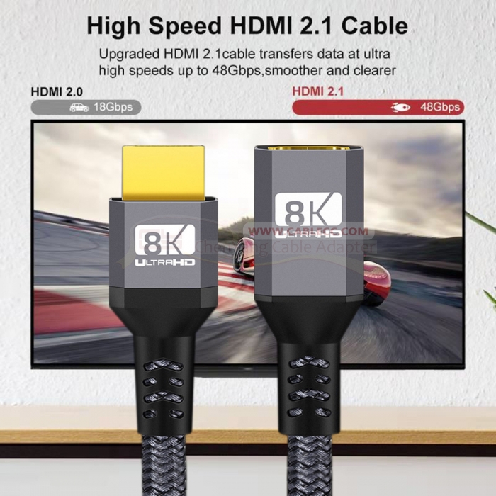 HDMI 2.1 Extension Cable 8K HD - đánh giá và giá Hdmi 2.1 Cable 8K 60Hz 48Gbps Earc
