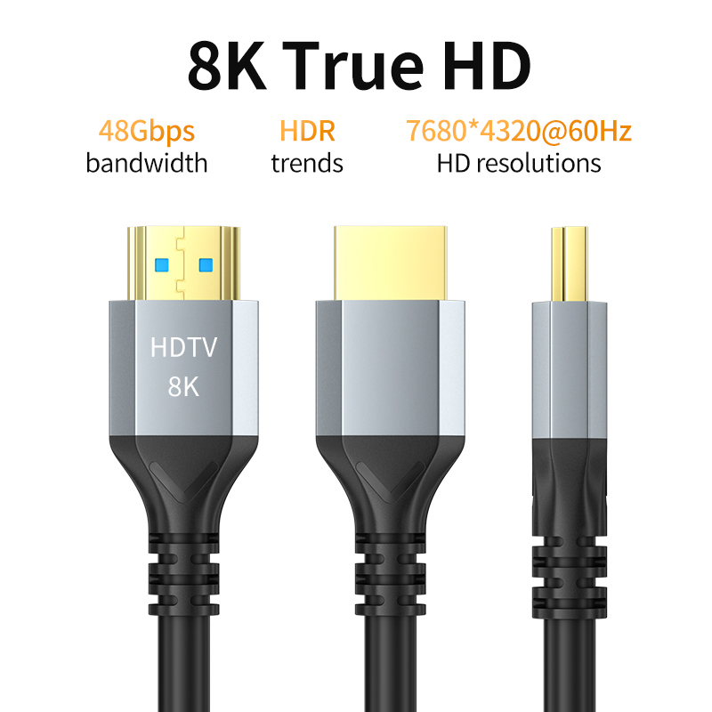 8K HDMI Cable HDMI 2.1 8K@60Hz - đánh giá và giá Hdmi 2.1 Cable 8K 60Hz 48Gbps Earc